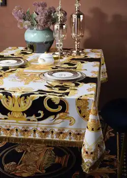 Terítő Európai Luxus Díszítő Étkező Asztal Fedezze Haza Textil Nyomtatott Táblázat Tartalmazza Négyzetméter Kiváló Minőségű Egyedi