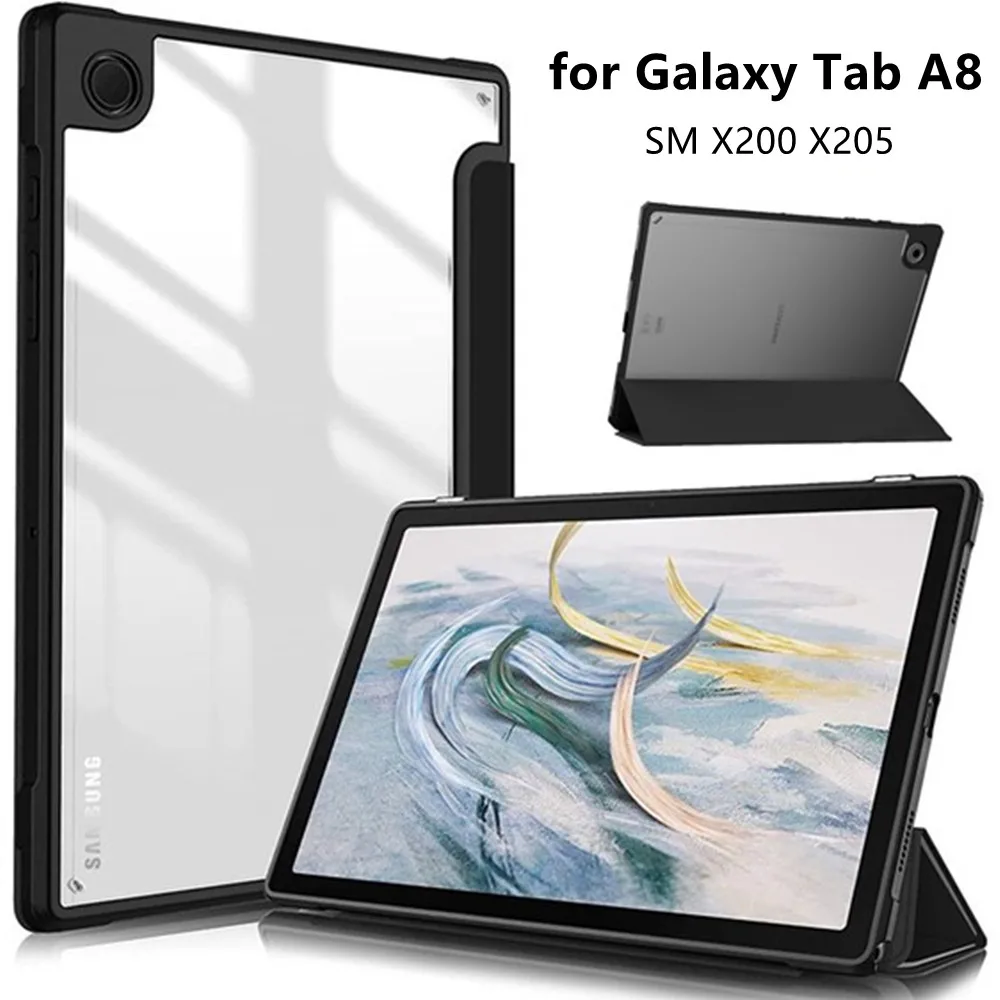 Tok Samsung Galaxy Tab A8 Tabletta Fedezi a Samsung Tab A8 esetben 10.5 SM-X200 SM-X205 Mágneses Tiszta lap Egy 8 X200 Érdekesség0