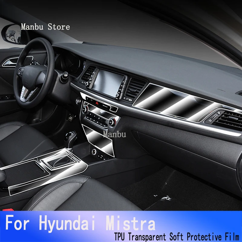 TPU Autó Felszerelés Műszerfal Gps Navigációs Képernyő Védő Fólia Matricát Hyundai Mistra （2017-2020）-karcolás0