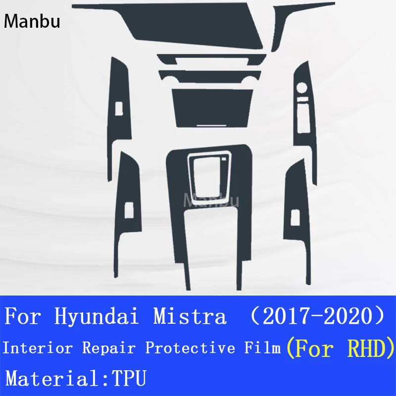 TPU Autó Felszerelés Műszerfal Gps Navigációs Képernyő Védő Fólia Matricát Hyundai Mistra （2017-2020）-karcolás2