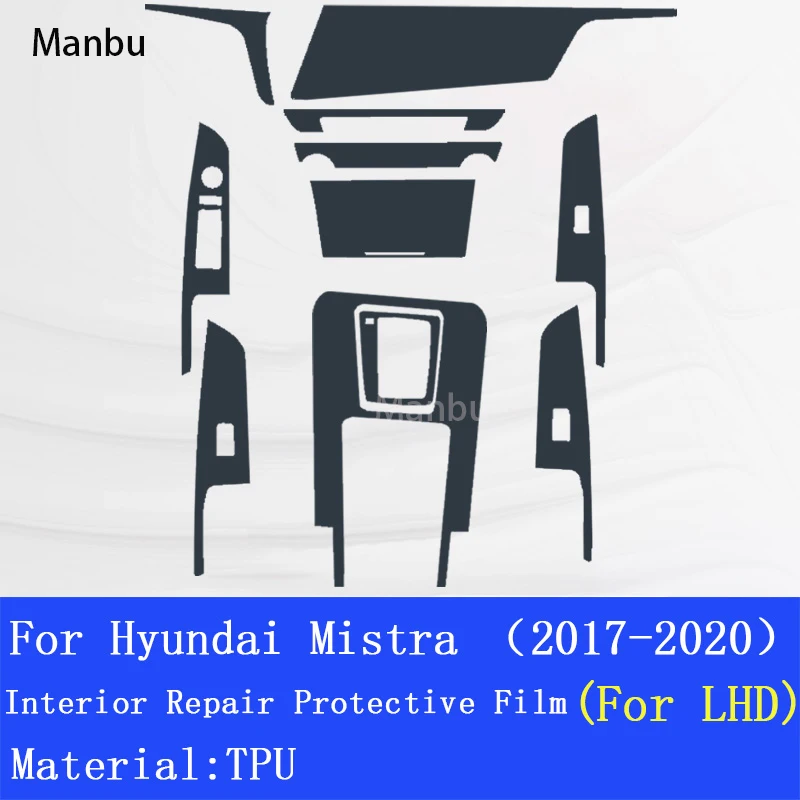 TPU Autó Felszerelés Műszerfal Gps Navigációs Képernyő Védő Fólia Matricát Hyundai Mistra （2017-2020）-karcolás3