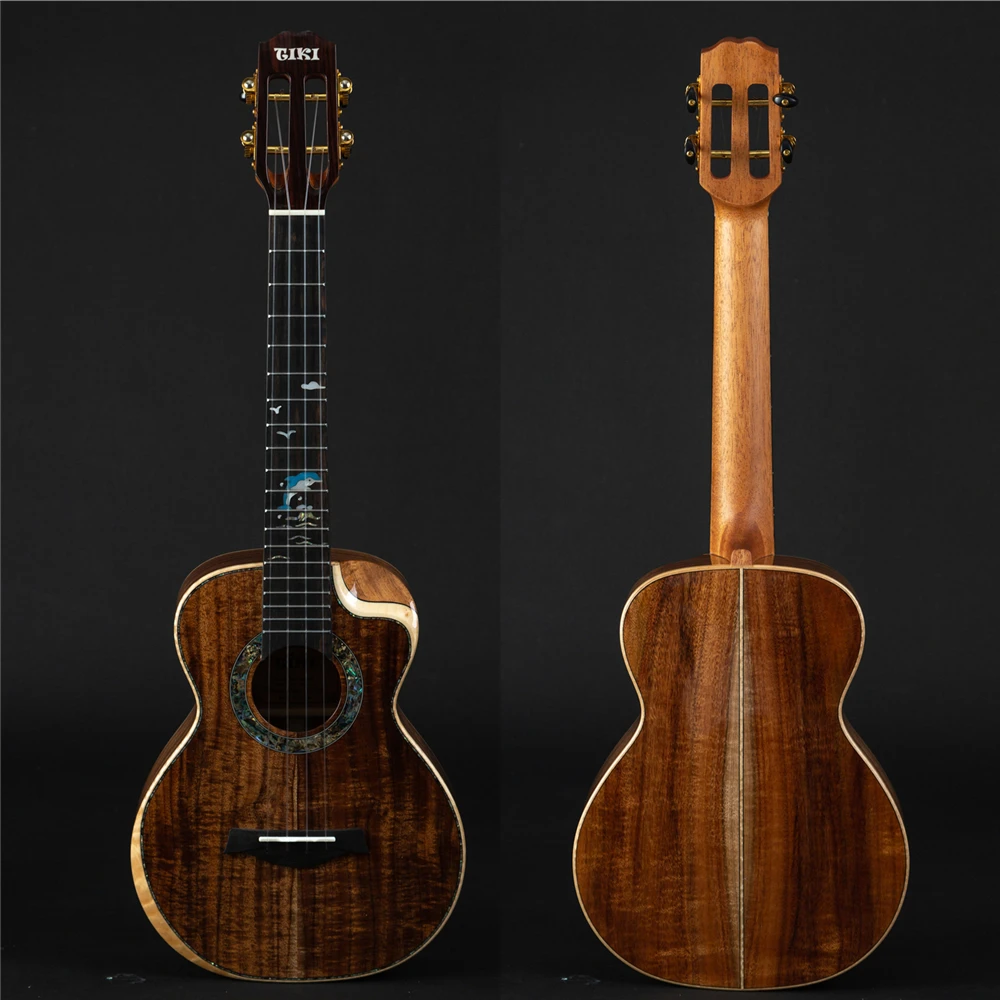 TT-03 , tenor TIKI márka ukulele, szilárd koa fa ukulele0