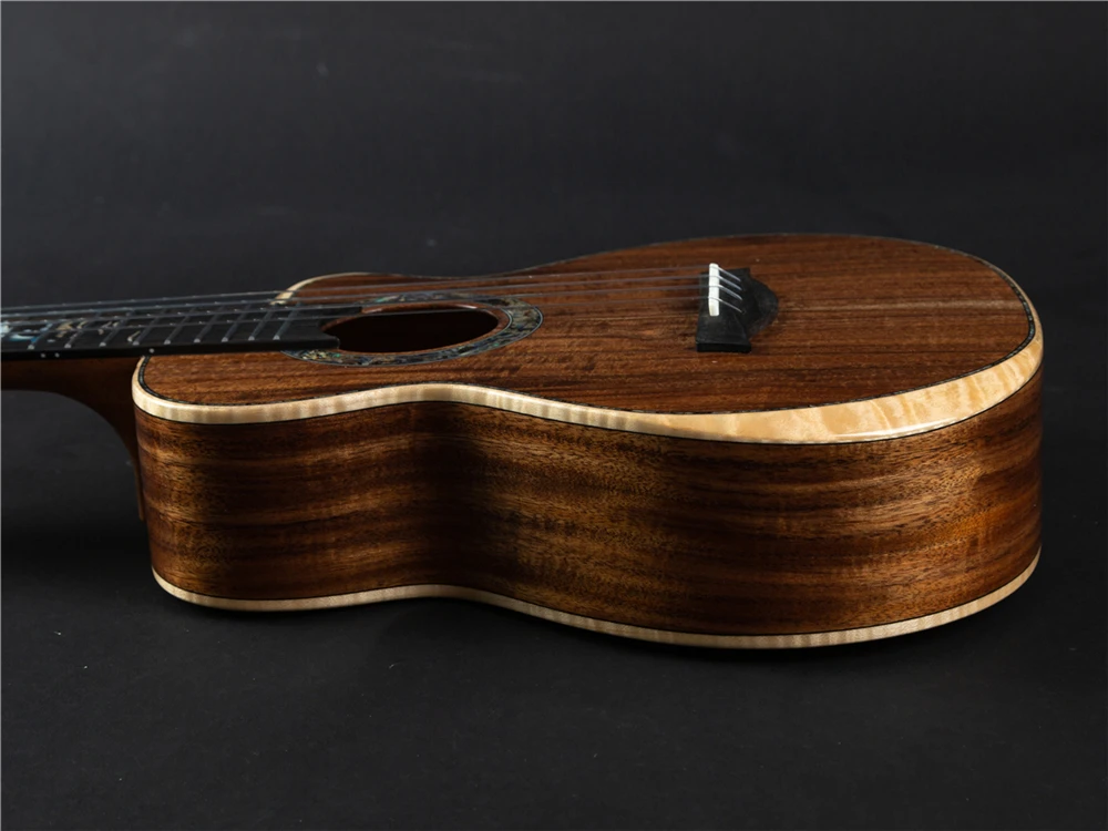 TT-03 , tenor TIKI márka ukulele, szilárd koa fa ukulele4