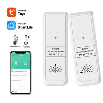 Tuya Okos Kültéri Hőmérséklet Páratartalom Érzékelő -20℃-70℃ Érzékelési Tartomány Mobil App Remote Monitoring Támogatnia Kell A Bluetooth Átjáró