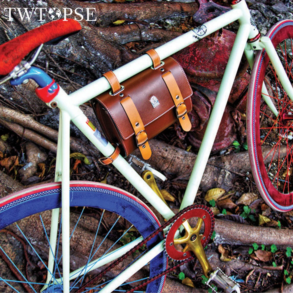 TWTOPSE Klasszikus Kormány Kerékpár Táska Brompton Összecsukható Kerékpár Kerékpár Szabadidős Utazási Kerékpár Váz Váll táska Évjárat Tartozék3