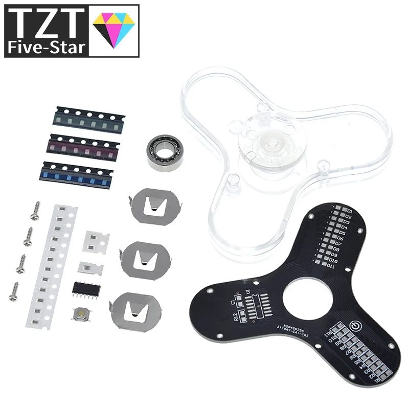 TZT Elektronikus Diy Kit Ujjbeggyel Gyros LED Gyártás Kit Szórakoztató Hegesztés Diy Kt RG550 Enyhíti a Fáradtság Lazítsa meg a Test, mind a lélek2