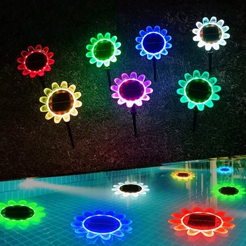 Távoli LED Napelemes Kerti Lámpa IP68 Merülő Medence Fények Többszínű Úszó Víz alatti Lámpa Udvaron Kerti Táj Világítás