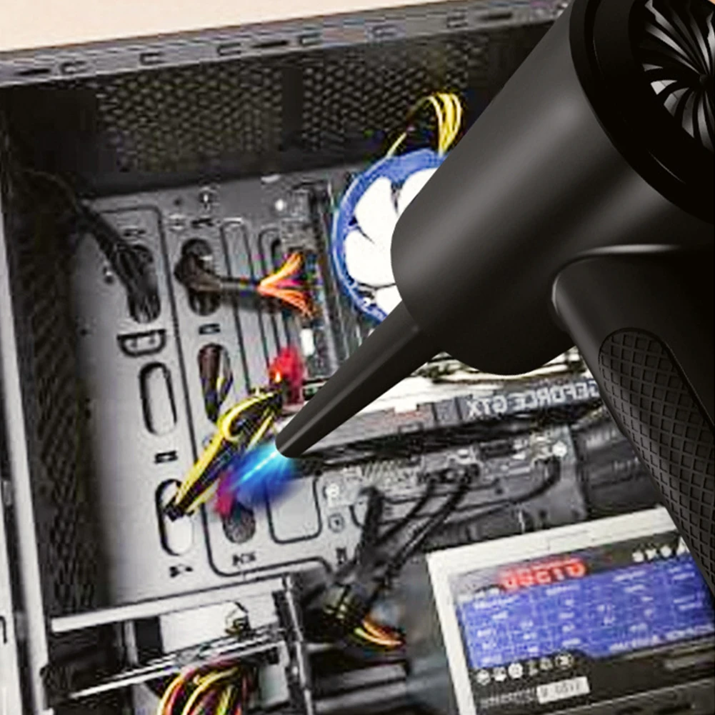 Többfunkciós Air Duster Szívó Fújni Elektromos Levegő Befúvó, Állítható Autós Porszívó, USB-Töltés, Tisztítás Billentyűzet2