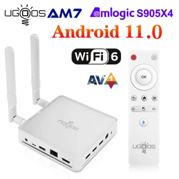 UGOOS AM7 TV BOX Amlogic S905X4 DDR4 4 GB RAM, 32 GB ROM Android 11 Támogatás AV1 CEC HDR WiFi6 1000M OTG 4K BT5.0