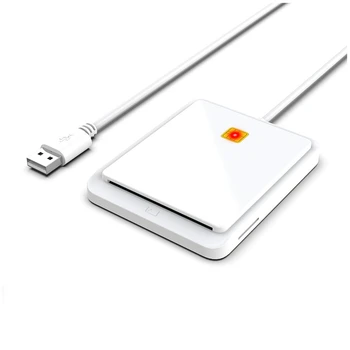 USB 2.0, Smart Kártya Olvasó SIM-Kártya kártyaolvasó Kettős kártyafoglalat Design For Windows, Linux, Fehér