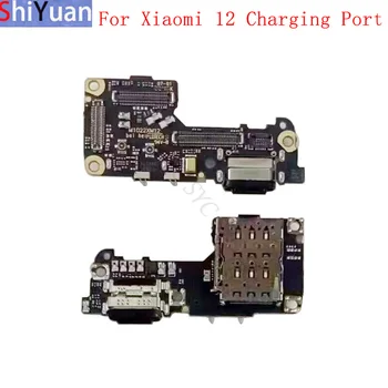 USB Töltő Port Csatlakozó Tábla Flex Kábel Xiaomi Mi 12 12S 12X Sim Kártya Olvasó Csere, Javítás, Alkatrészek