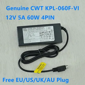Valódi CWT-KPL-060F-VI. 4 tűs 12V 5A 60W AC Adapter Töltő HIKVISION 7816HW 7808HW Kijelző Tápegység Töltő