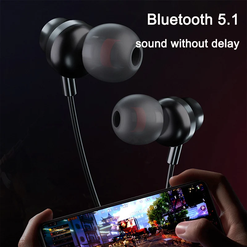 Vezeték Nélküli Fejhallgató V5.1 A Bluetooth-Kompatibilis Fülhallgató Bass Sztereó Vezeték Nélküli Neckband Fülhallgató Zajcsökkentés Fejhallgató3