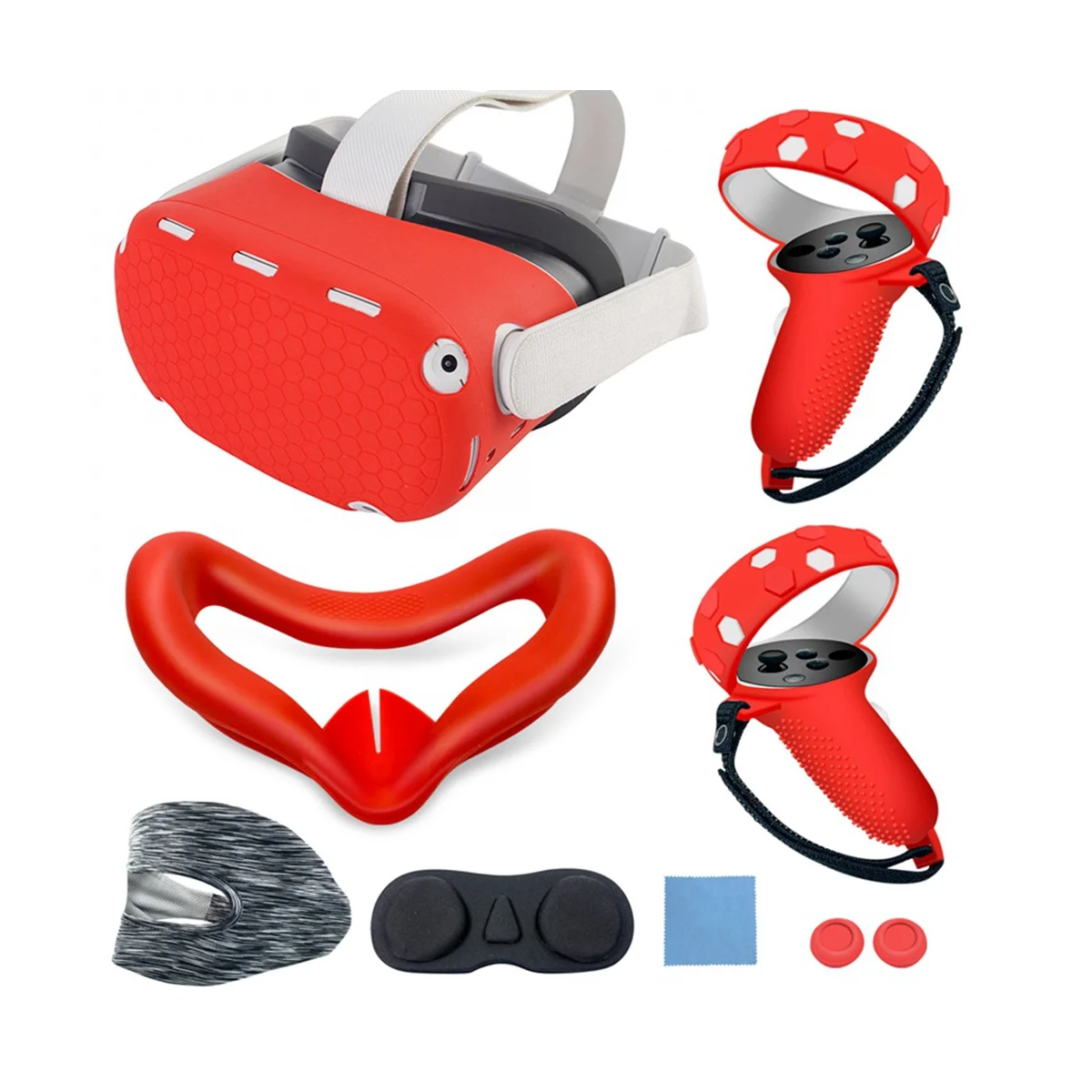 VR Sisak Szilikon Védő tok Oculus Quest Fülhallgató Shell Quest 2 VR Sisak Kiegészítők,C0