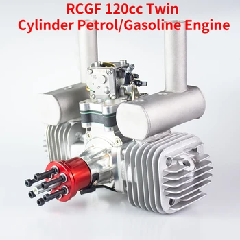 VVRC RCGF 120cc kéthengeres Benzinmotor/Benzin Motor Kettős Henger Kipufogó/Igniton/gyújtógyertya, hogy az RC Repülő Modell