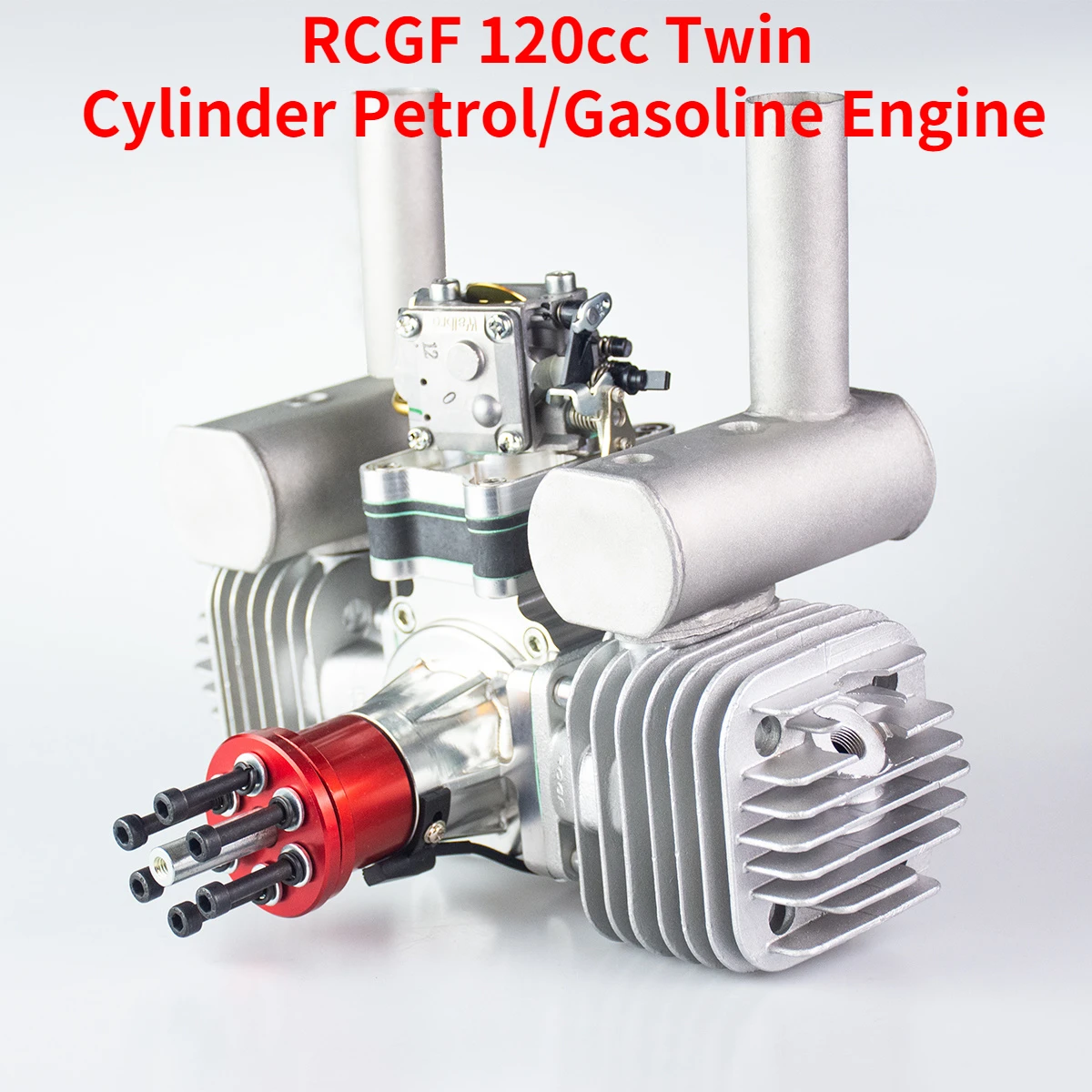 VVRC RCGF 120cc kéthengeres Benzinmotor/Benzin Motor Kettős Henger Kipufogó/Igniton/gyújtógyertya, hogy az RC Repülő Modell0