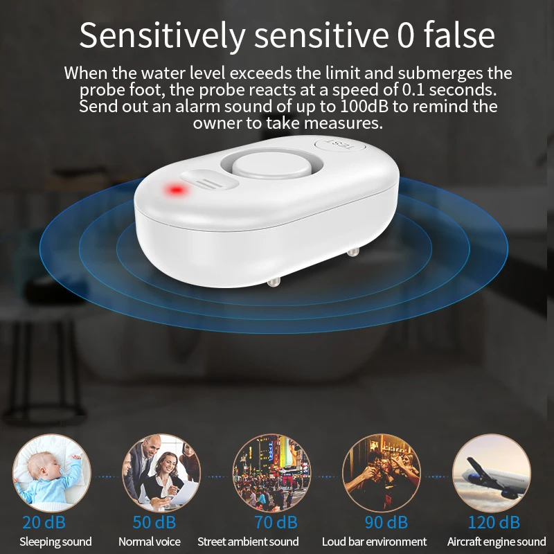 Vízbe Merítés Riasztó Haza Távoli Intelligens Otthon WiFi Víz Szivárgás Érzékelő Érzékelő vízszint jelző Berendezés4