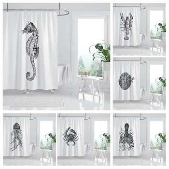 Vízálló szövet zuhanyfüggöny Fürdőszobai függöny kiegészítők 180x200 Fürdő, zuhanyzó függöny 240*200 északi bohém dekoráció 240x200