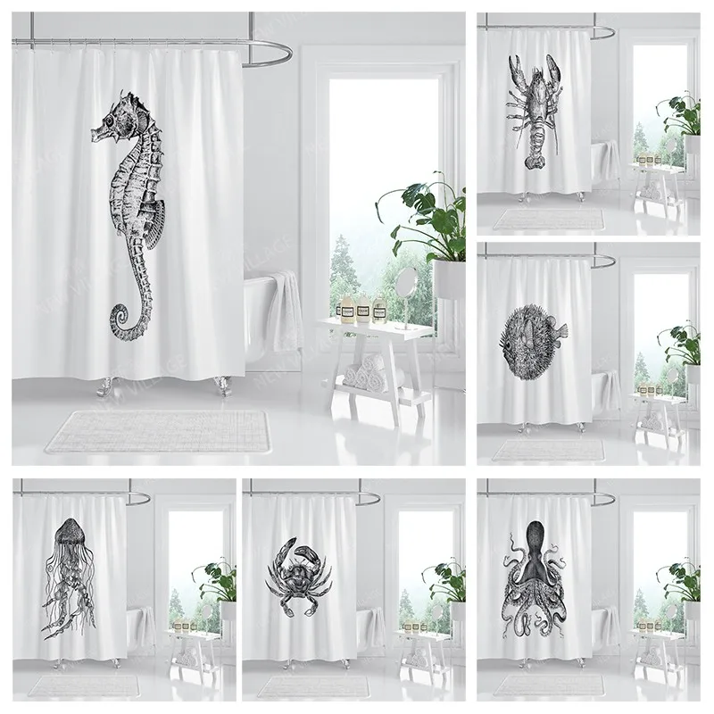 Vízálló szövet zuhanyfüggöny Fürdőszobai függöny kiegészítők 180x200 Fürdő, zuhanyzó függöny 240*200 északi bohém dekoráció 240x2000