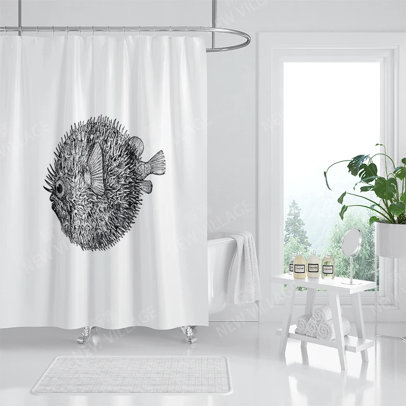 Vízálló szövet zuhanyfüggöny Fürdőszobai függöny kiegészítők 180x200 Fürdő, zuhanyzó függöny 240*200 északi bohém dekoráció 240x2001