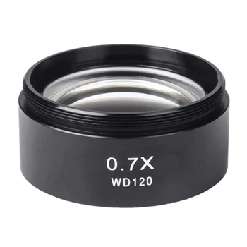 WD120 0.7 X Trinocular Sztereó Mikroszkóp Kiegészítő Objektív 48mm Szál