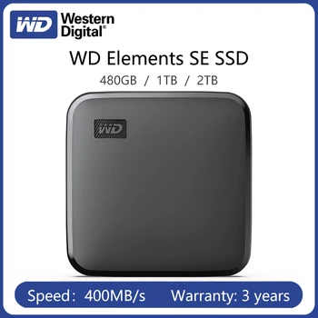 Western Digital Elements SE 2 tb-os SSD Hordozható szilárdtestalapú Meghajtó 480GB 1 tb-os Olvasási 400MB/s USB3.2 interfész Kompatibilis a Mac