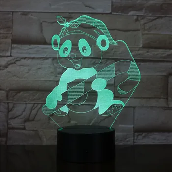 Éjszakai Fény Rajzfilm Panda Gyermekek számára Fedett Asztal Fény Lámpa USB 3D Lámpa vizuális Fény Hatása Szoba Nightlights Gyerekek Ajándékot 3322