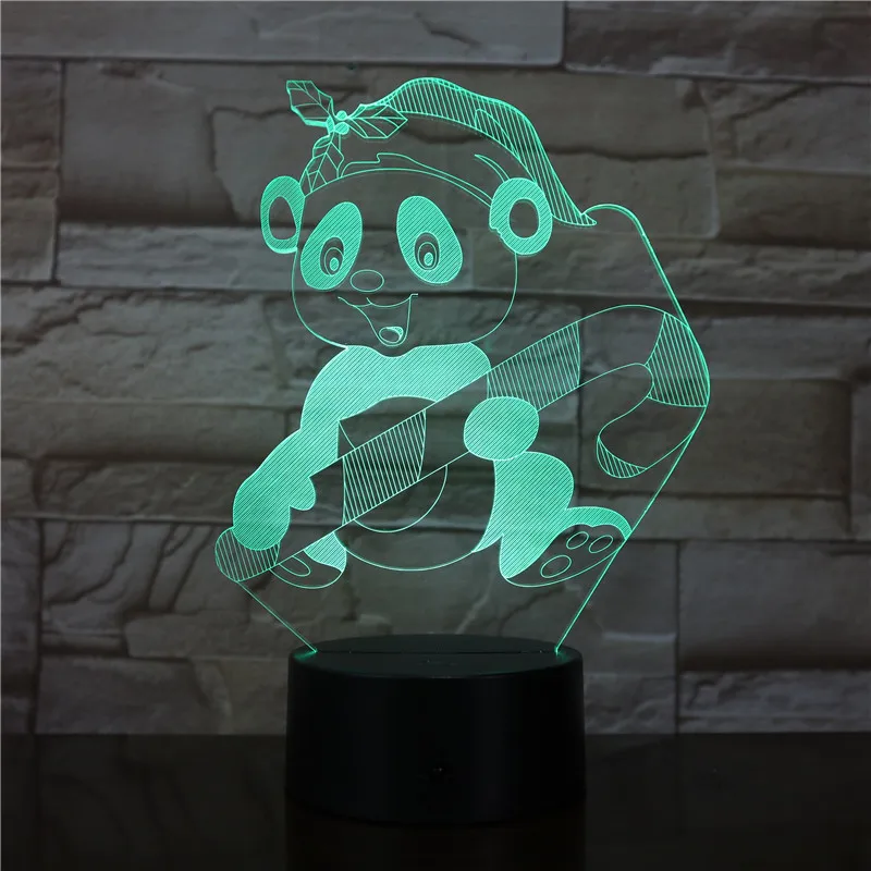 Éjszakai Fény Rajzfilm Panda Gyermekek számára Fedett Asztal Fény Lámpa USB 3D Lámpa vizuális Fény Hatása Szoba Nightlights Gyerekek Ajándékot 33220