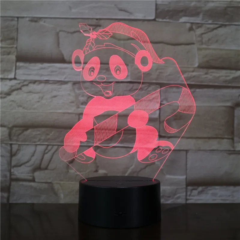 Éjszakai Fény Rajzfilm Panda Gyermekek számára Fedett Asztal Fény Lámpa USB 3D Lámpa vizuális Fény Hatása Szoba Nightlights Gyerekek Ajándékot 33221