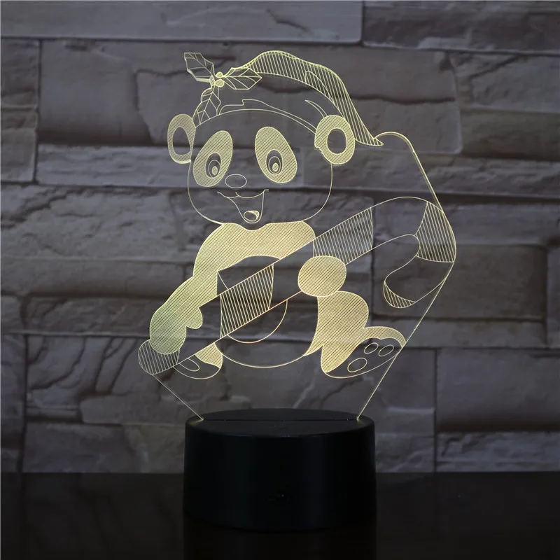 Éjszakai Fény Rajzfilm Panda Gyermekek számára Fedett Asztal Fény Lámpa USB 3D Lámpa vizuális Fény Hatása Szoba Nightlights Gyerekek Ajándékot 33222