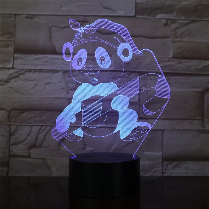 Éjszakai Fény Rajzfilm Panda Gyermekek számára Fedett Asztal Fény Lámpa USB 3D Lámpa vizuális Fény Hatása Szoba Nightlights Gyerekek Ajándékot 33223