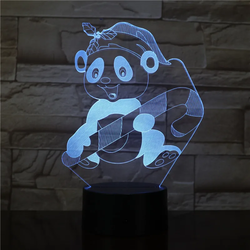 Éjszakai Fény Rajzfilm Panda Gyermekek számára Fedett Asztal Fény Lámpa USB 3D Lámpa vizuális Fény Hatása Szoba Nightlights Gyerekek Ajándékot 33224