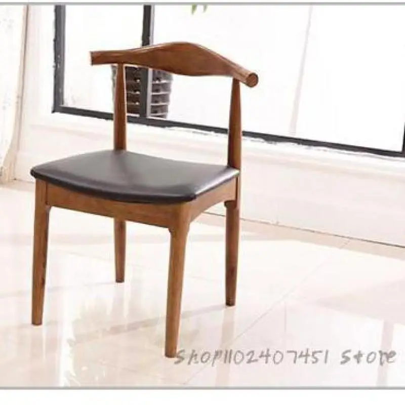 Északi tömör fa horn szék egyszerű, modern kávézó asztal, szék otthon tej teázó asztal, meg a szék kombináció0