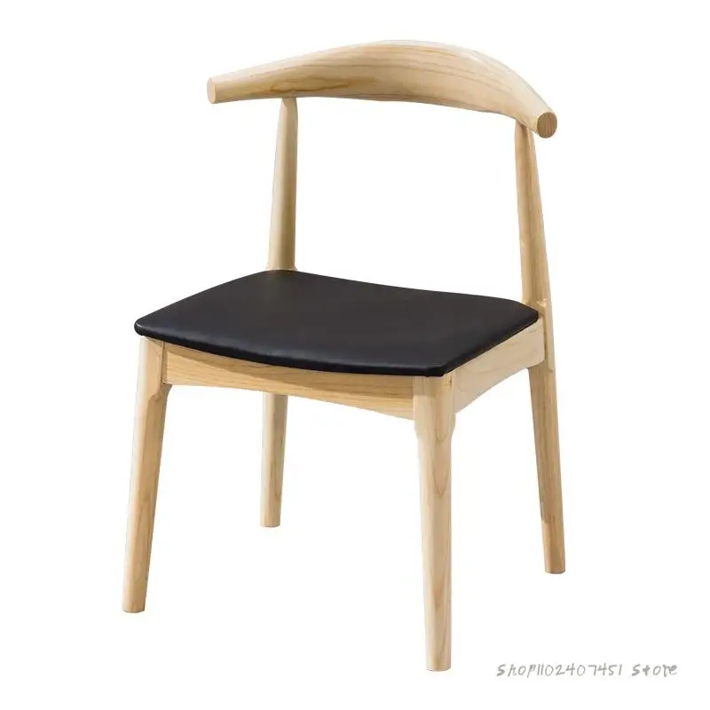 Északi tömör fa horn szék egyszerű, modern kávézó asztal, szék otthon tej teázó asztal, meg a szék kombináció4