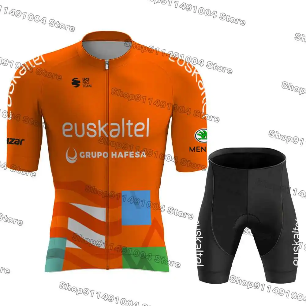 Új 2023 Euskaltel Kerékpáros Mez-Készletek Rövid Ujjú Férfi Gyors-száraz Kerékpáros Ruházat MTB Kerékpáros Ruha2