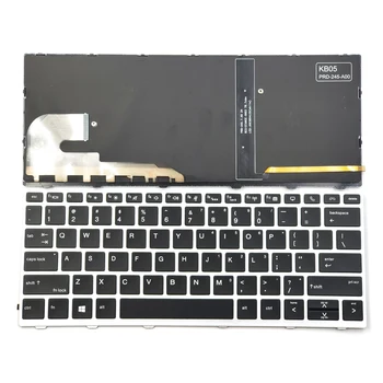 Új HP EliteBook 730 G5 735 G5 735 G6 830 G5 830 G6 836 G5 Series Laptop Billentyűzet MINKET Háttérvilágítású Kerettel