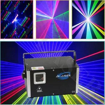 Új ILDA 2500mw RGB lézer fény dj disco színpadi világítás karácsonyi világítás show