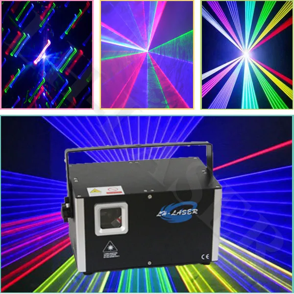 Új ILDA 2500mw RGB lézer fény dj disco színpadi világítás karácsonyi világítás show0