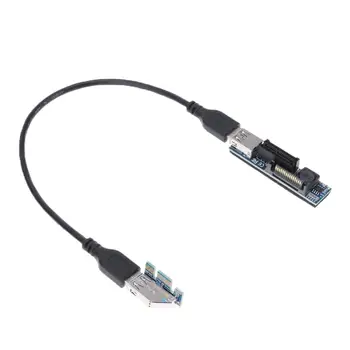 ÚJ MELEG PCI-1X 1X-Kelő Kiterjesztése Adapter 0,3 m USB 3.0 Kábel