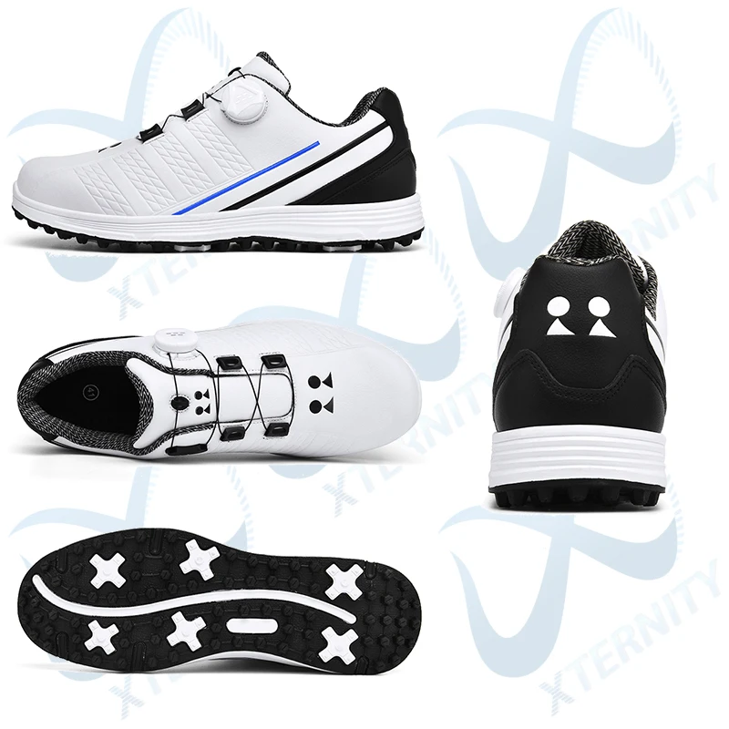 Új Vízálló Golf Cipő 37-47 Szabadtéri Kényelmes Golf Cipők Profi Golfozó Lábbeli Gyors Illesztése Sport Gyaloglást1