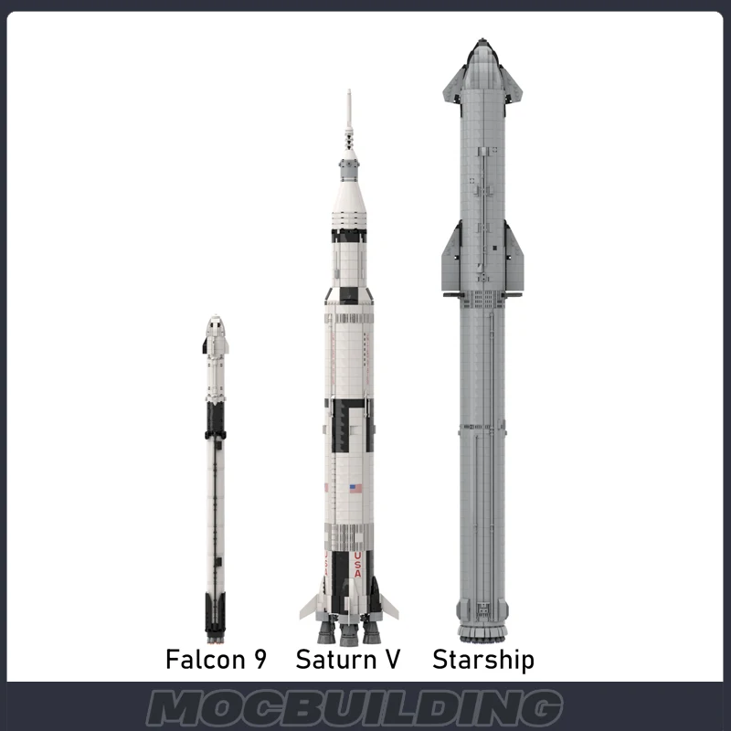 Űrhajó Szuper Nehéz Saturn V Modell építőkocka Tér Gyorsító Rakéta együttműködési megállapodás Oktatás Csillagközi Játék, Ajándék4