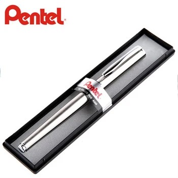 1db 2019 Pentel Fém Zselés Toll 0.7 Mm, K600 Kemény Kézzel Alacsony súlypont Aláírás Toll, Fém Szerkezetű Non-slip Grip Pen Design