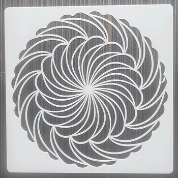 1Pes 20*20Cm Mandala DIY Rétegződés Stencil Falon Festmény, Bútor Scrapbook Színezés Dombornyomás Album Díszítő Sablon