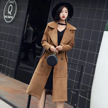 2023 Őszi Téli Új koreai Divat Trend Velúr Kabát Női Temperamentum Ingázás kétsoros Széldzseki