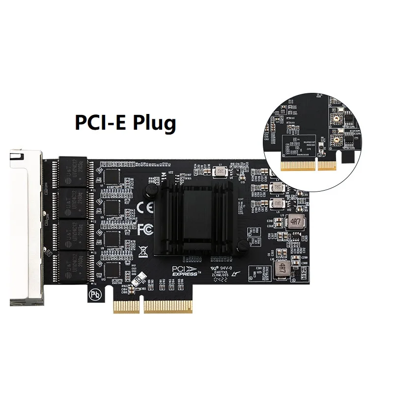 4-Port 2.5 G-LAN Kártya PCI-E Felület a Szerverek NYER/VISTA/UNRAID/SYSNOLGY Rendszer1