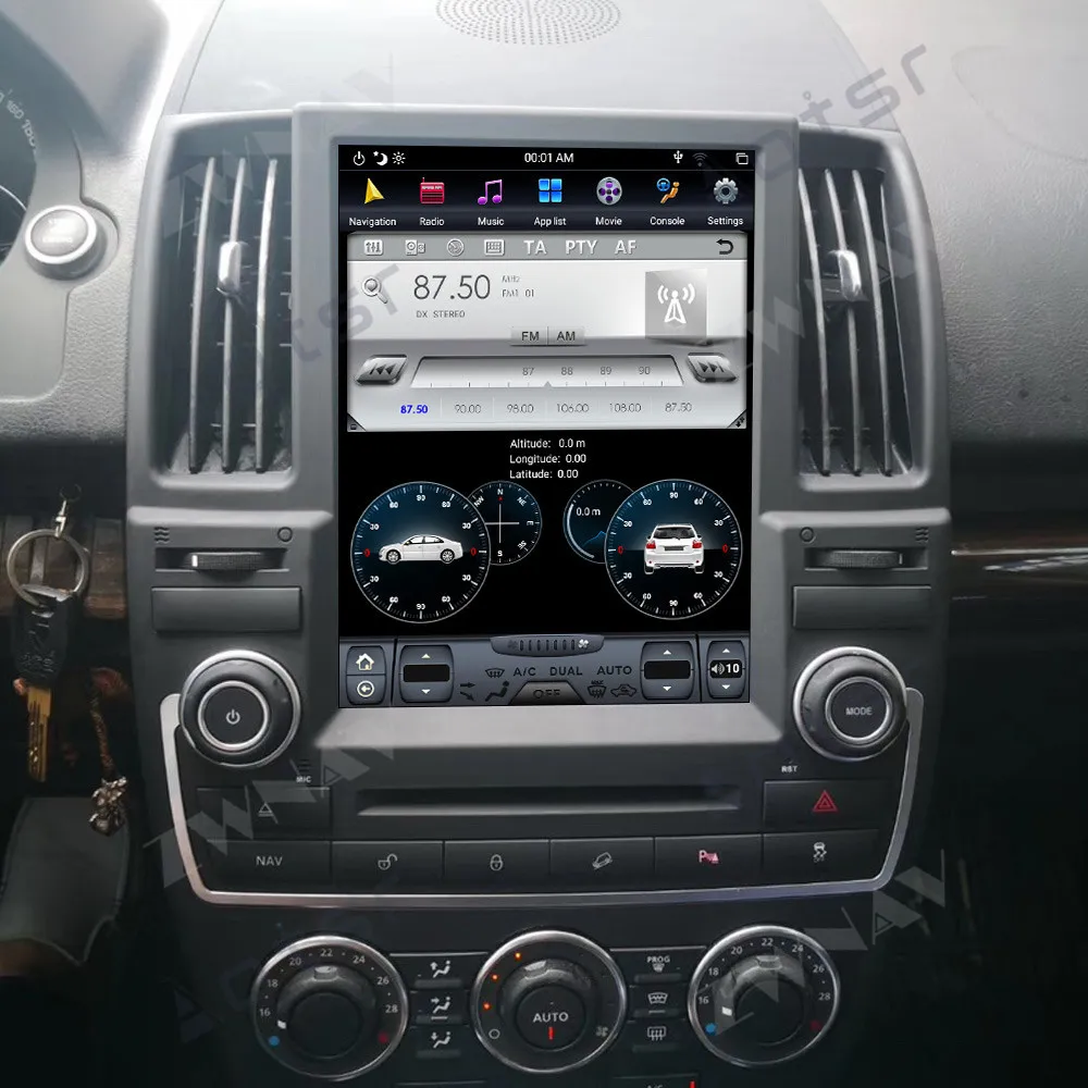 A Land Rover Freelander 2 LR2 L359 2006+ Tesla Android 9 Multimédia PX6 4G+64 gb-os Autó HD Rádió Lejátszó GPS Navigációs DSP Carplay1