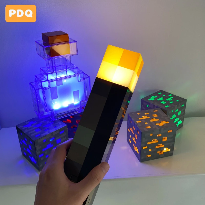 Brownstone Zseblámpa LED USB Újratölthető Éjszakai Fény Nappali Hálószoba MC Játék, Party Dekoráció Gyerekek Ajándék asztali Lámpa0