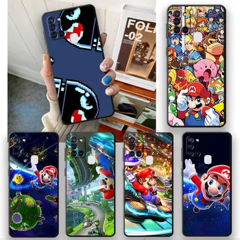 Cartoon Super M-Mario Telefon Esetében az Oppo F19 4G A53s A52 A16 A95 A5, A53 A15 A9 A93 A3s A7 A54 A32 Matt hátlap Szilikon