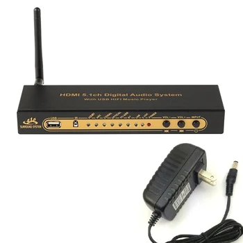 HD851BT DTS AC3 5.1 Audio Converter Dekóder HDMI Extractor 4K ARC SPDIF Coxial Optikai Elosztó Bluetooth-US Plug