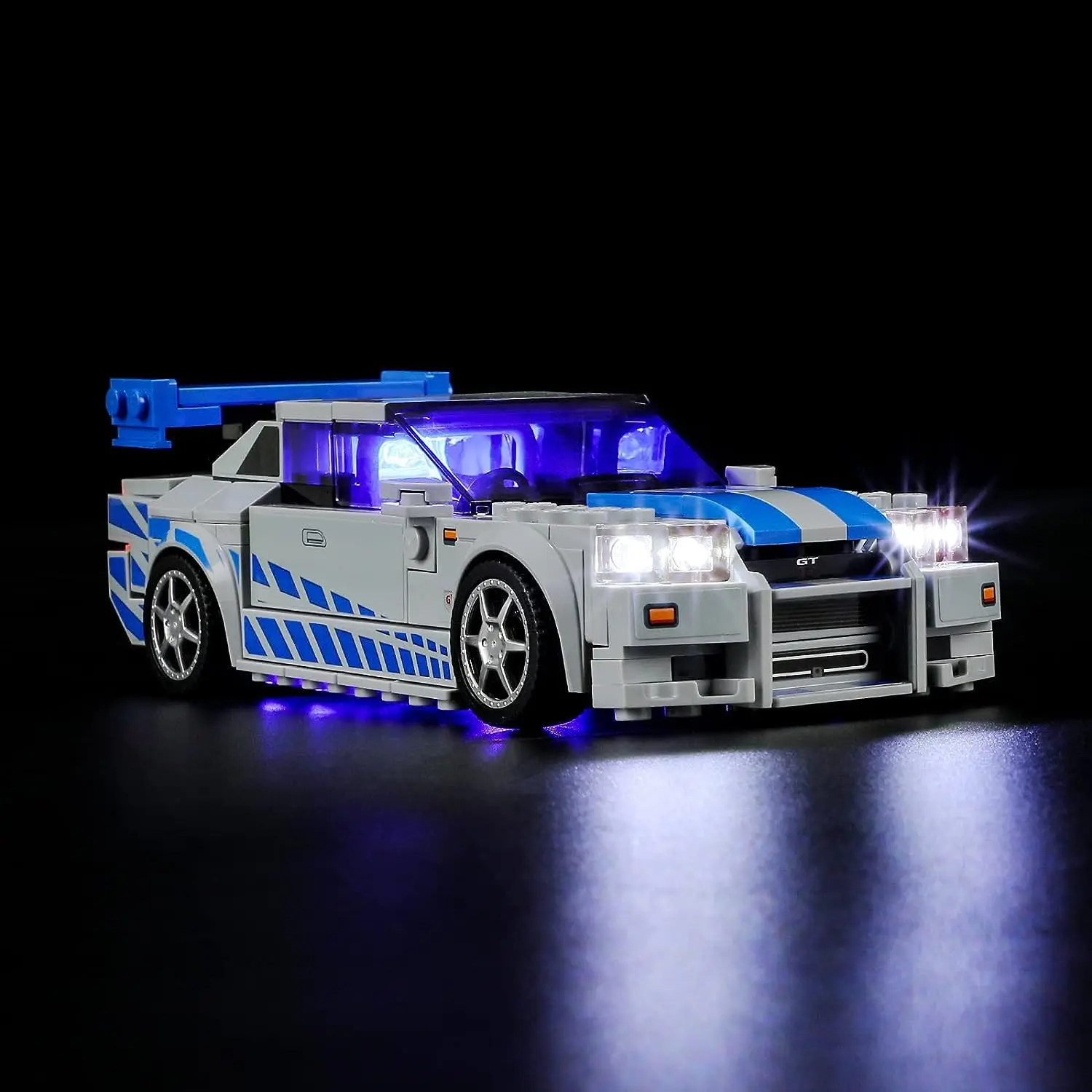 Hprosper LED Fény 76917 Sebesség 2 Fast 2 Furious Nissan Skyline GT-R (R34) Dekorációs Lámpa (építőkövei Nem Tartalmazza)2